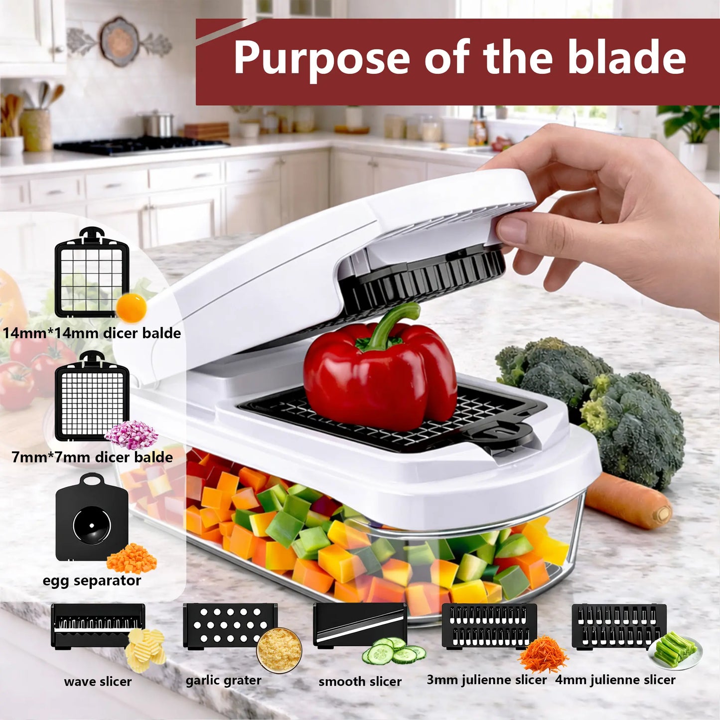15-in-1 Multifunctional Food Chopper, an essential kitchen tool